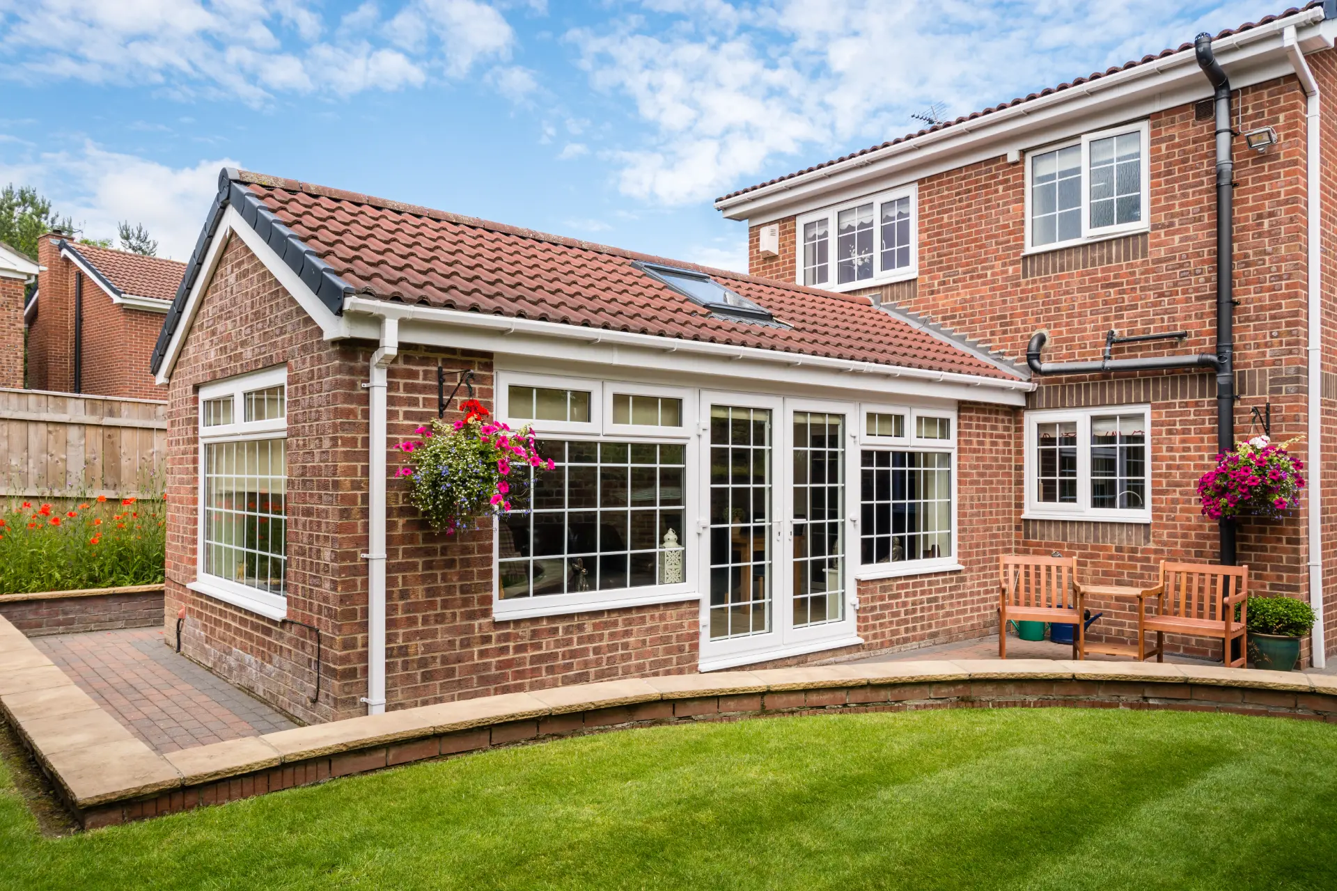 Brick house with an extension